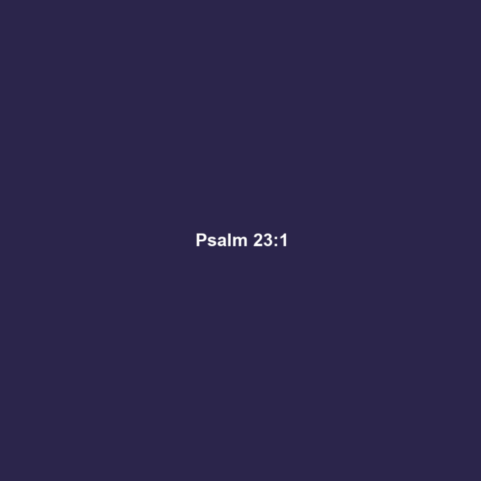 Psalm 23:1