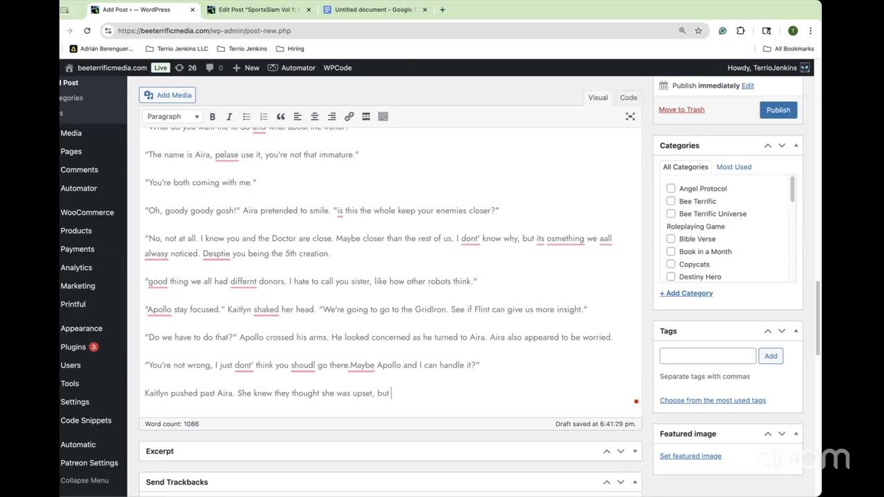 Come Write With Me | Nanowrimo | SportsSlam 1: Chapter 10